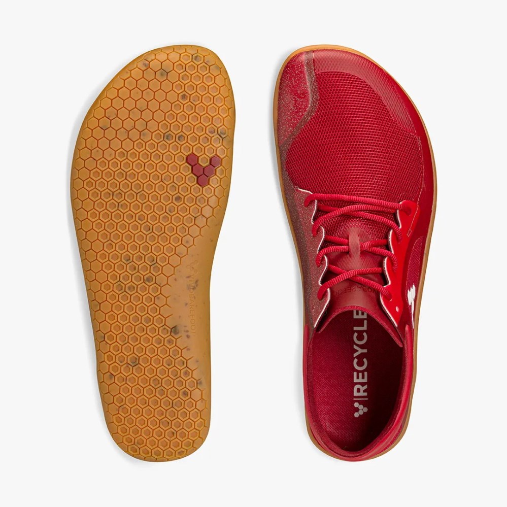 Vivobarefoot Chile - Zapatillas Vivobarefoot Primus Lite III Hombre Rojas